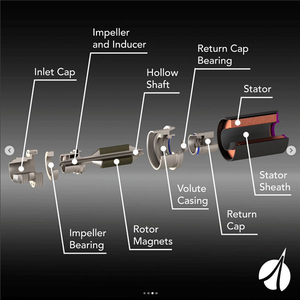 Exploded view of the assembly.